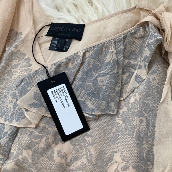 DEREK LAM Silk Printed Top - Picture 6 of 10